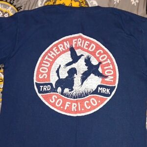 Southern Fried Cotton Dark Blue Graphic Tee